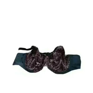 Goddess Kayla Black and Brown Lace Bra Underwire - Reposh